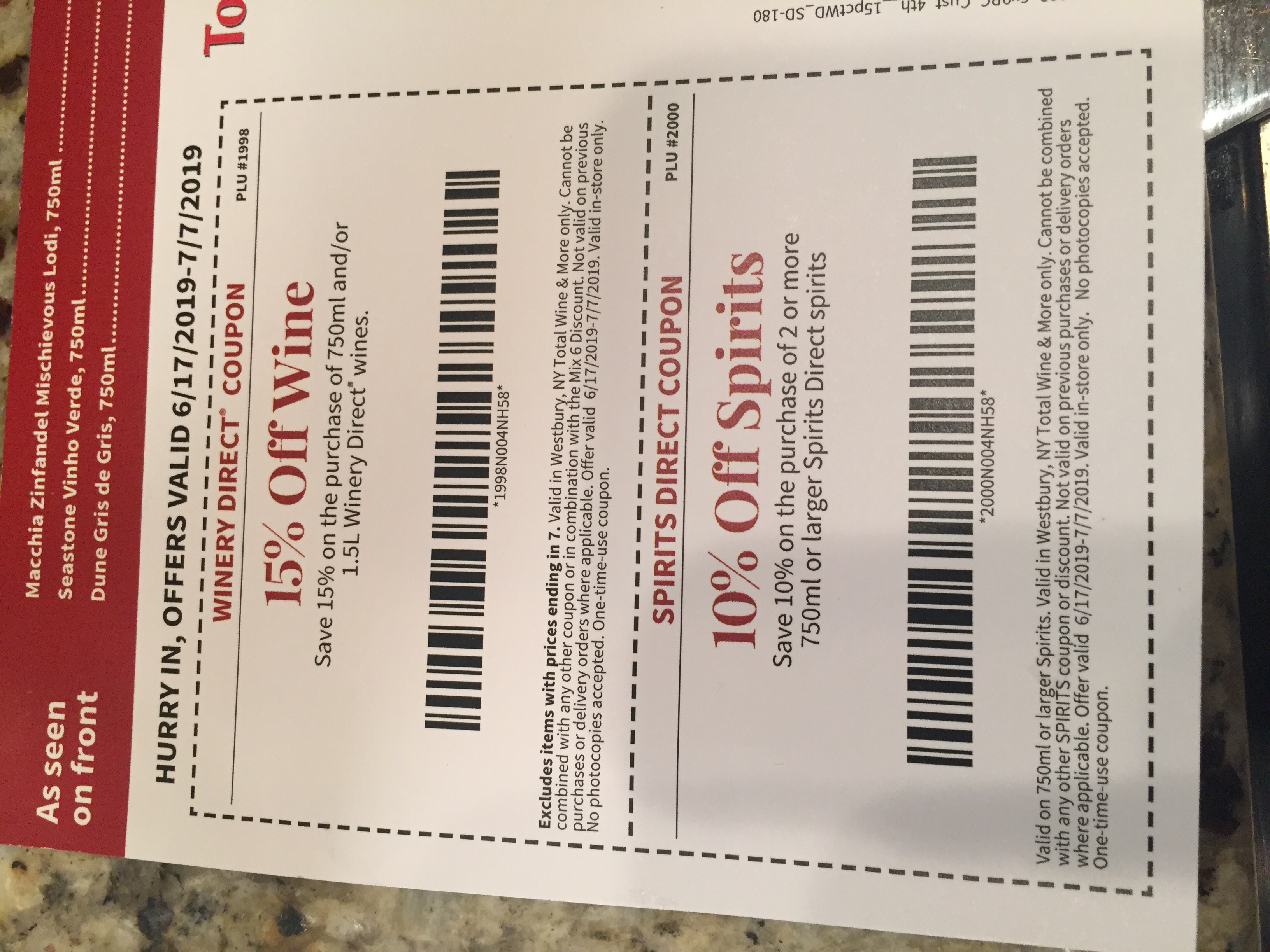 Total Wine-Winery and Spirits Direct Coupon - WINE TALK - WineBerserkers
